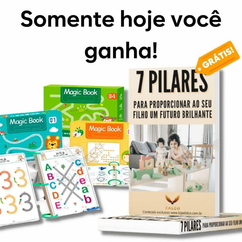 Caderno de Traço e Desenho Infantil Magic Book